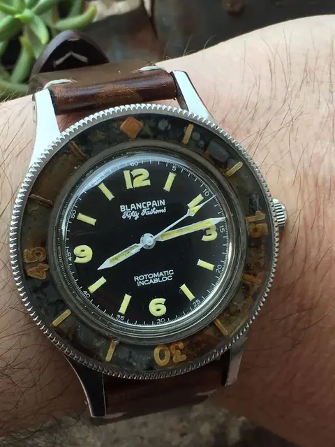 Blancpain Fifty Fathoms vintage 1953 bisel de baquelita · foto 4