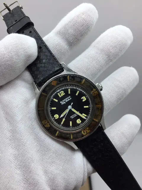 Blancpain Fifty Fathoms vintage 1953 bisel de baquelita · foto 5