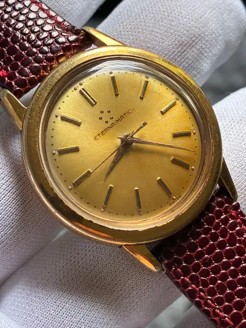 Reloj Eterna-Matic vintage automático con caja chapada en oro · foto 4