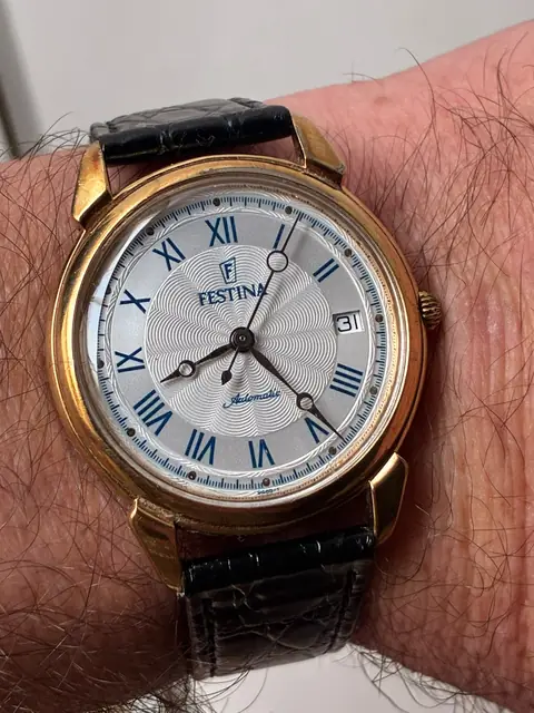 Festina automático ETA 2824-2 chapado en oro