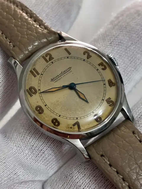 Reloj Jaeger-LeCoultre vintage años 40 con esfera patinada · foto 3