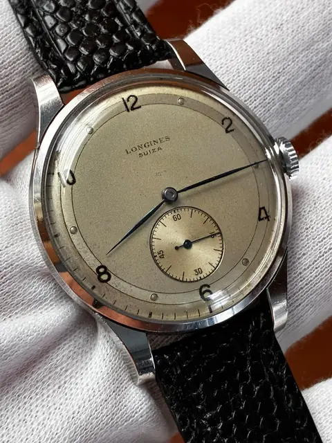 Reloj Longines jumbo vintage años 50 con esfera bitono · foto 4