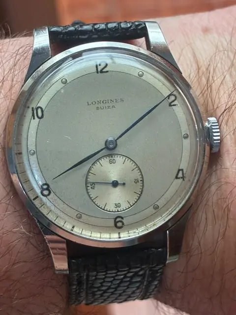 Reloj Longines jumbo vintage años 50 con esfera bitono · foto 5