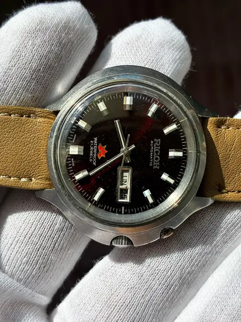 Reloj Ricoh vintage automático de 41,80 mm con esfera negra · foto 4