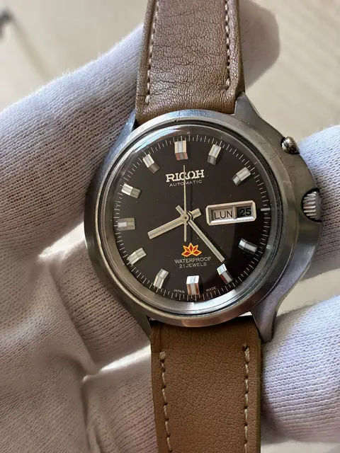 Reloj Ricoh vintage automático de 41,80 mm con esfera negra · foto 5