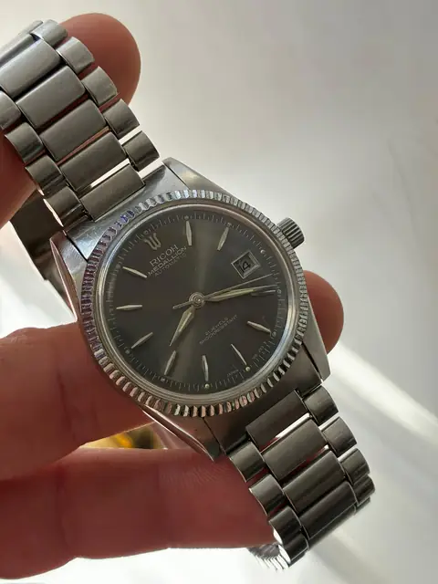Reloj Ricoh Medallón automático vintage con esfera gris y armis original · foto 7