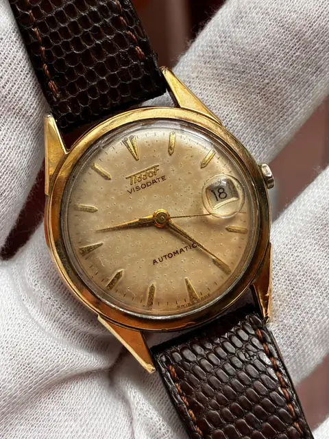 Reloj Tissot Visodate vintage automático con caja chapada en oro · foto 3