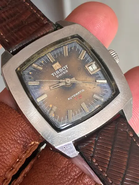 Reloj Tissot T12 vintage automático con esfera chocolate · foto 4
