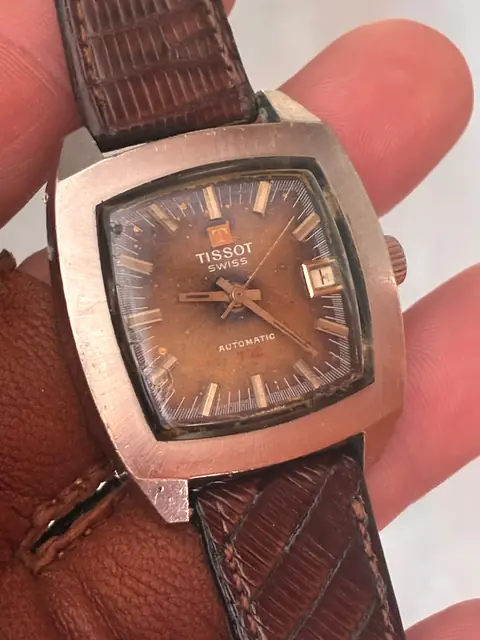 Reloj Tissot T12 vintage automático con esfera chocolate · foto 7