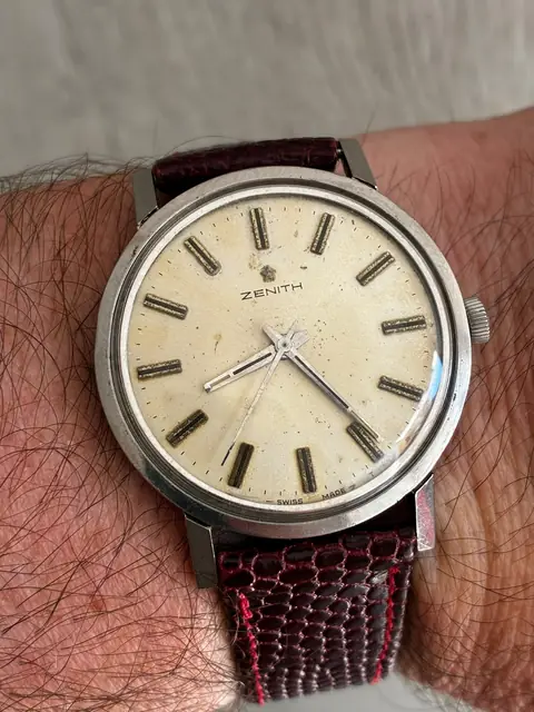 Reloj Zenith vintage de cuerda calibre 2542 con caja de acero