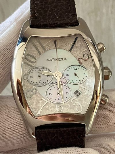 Reloj mondia suizo Quartz crono a estrenar con estuche de cierre de relojería - Imagen 6