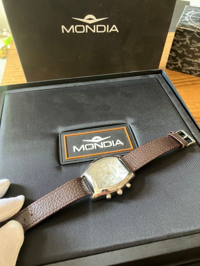 Reloj mondia suizo Quartz crono a estrenar con estuche de cierre de relojería - Imagen 8