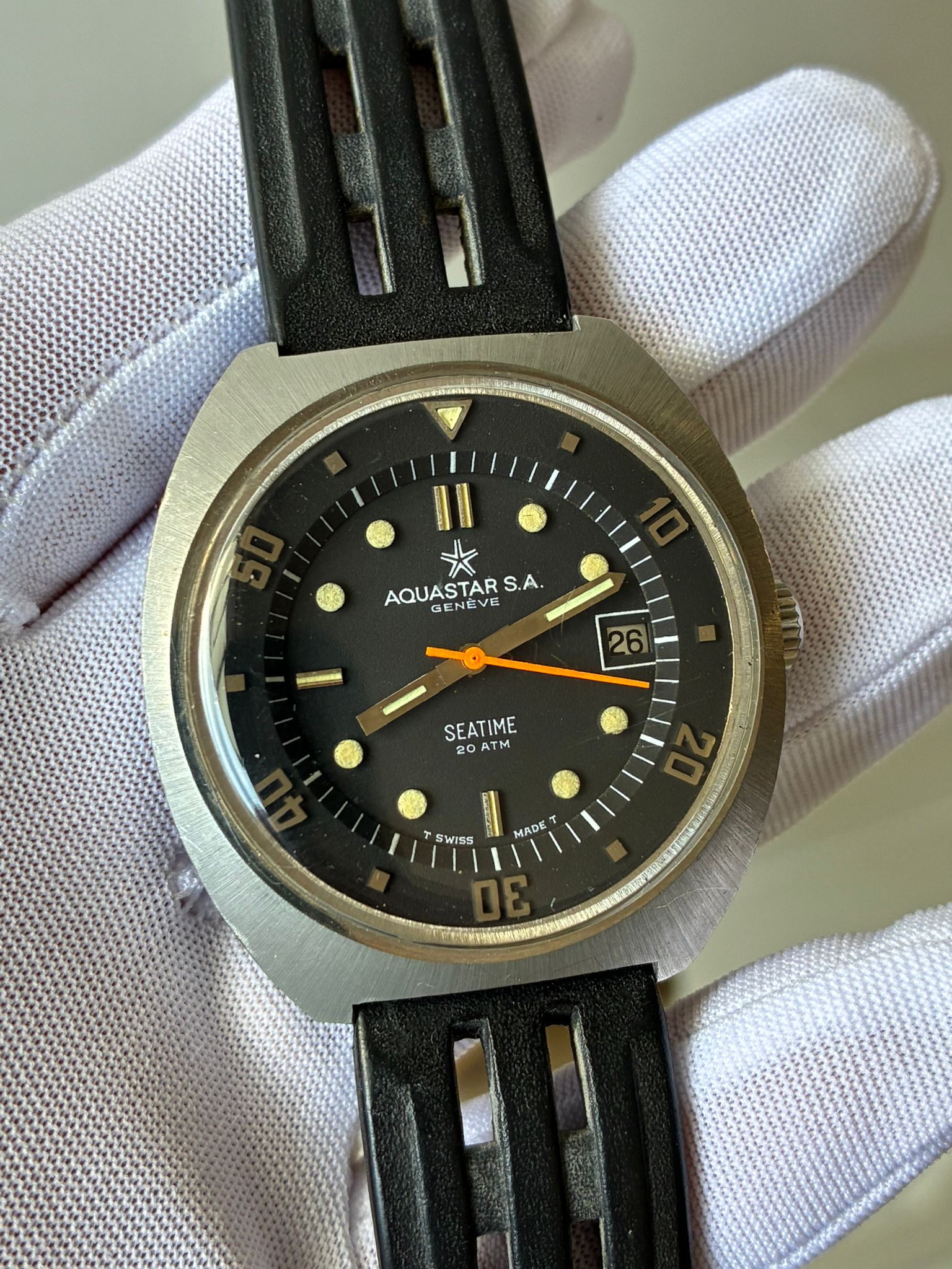 Reloj Aquastar diver automático modelo seatime todo original