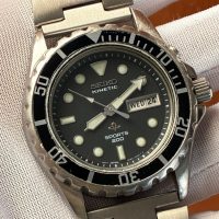 Reloj Seiko kinetic sports 200 metros esfera negra