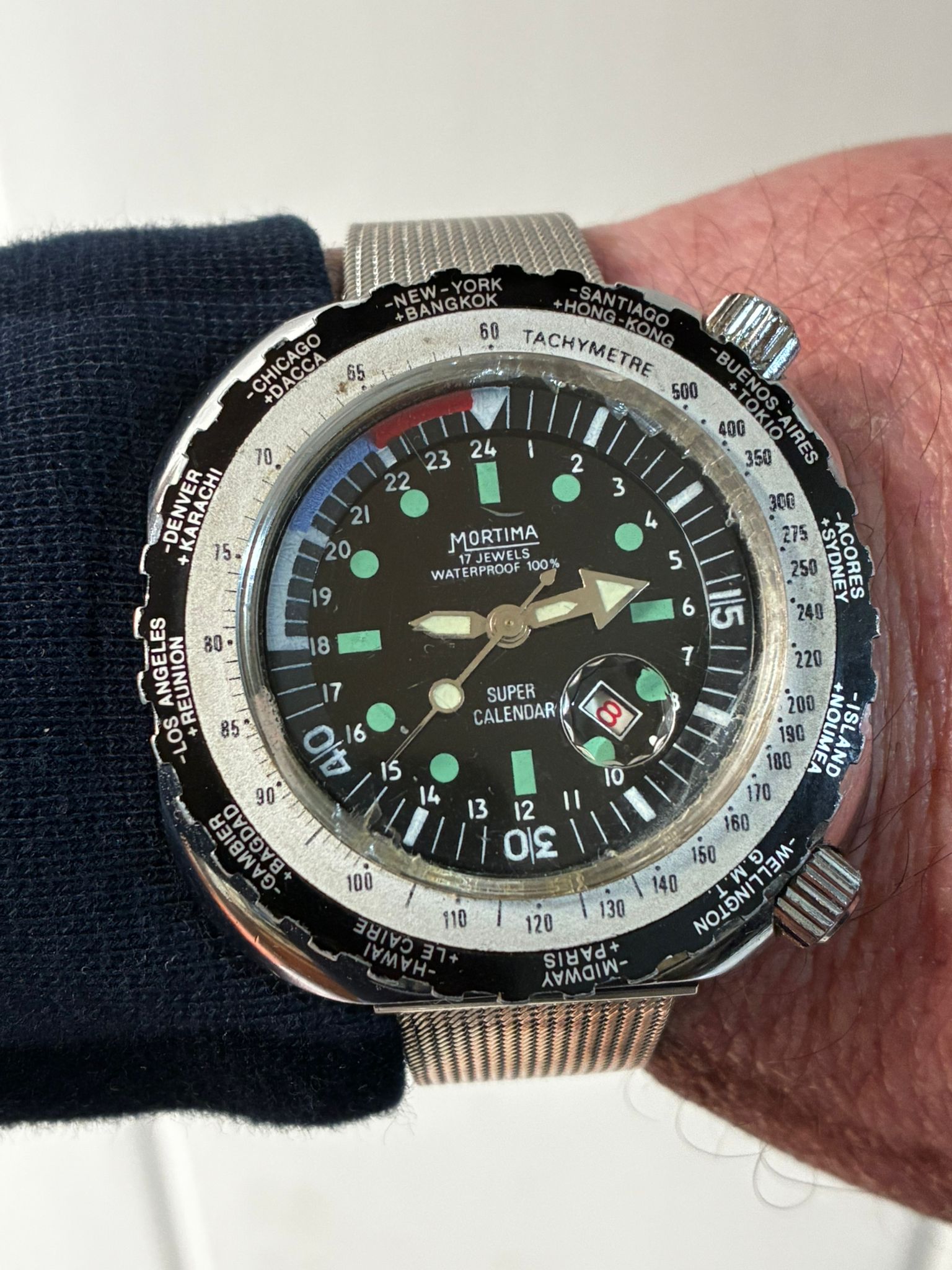 Reloj mortima 2 coronas horario 24 horas