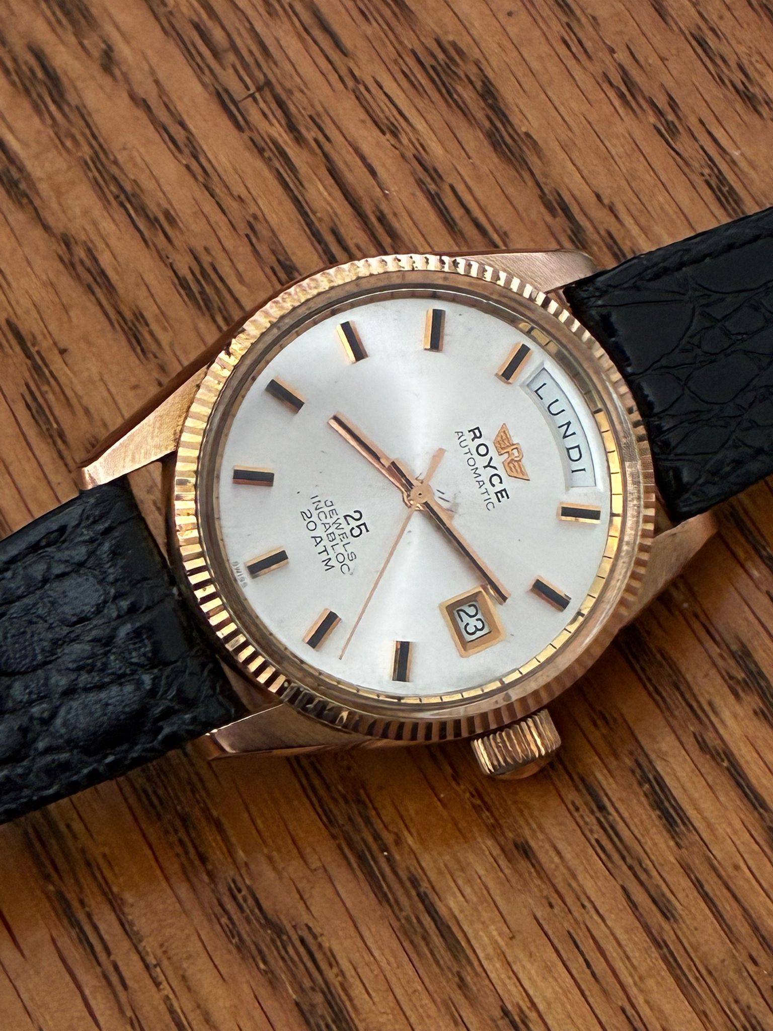 Reloj royce automático doble calendario