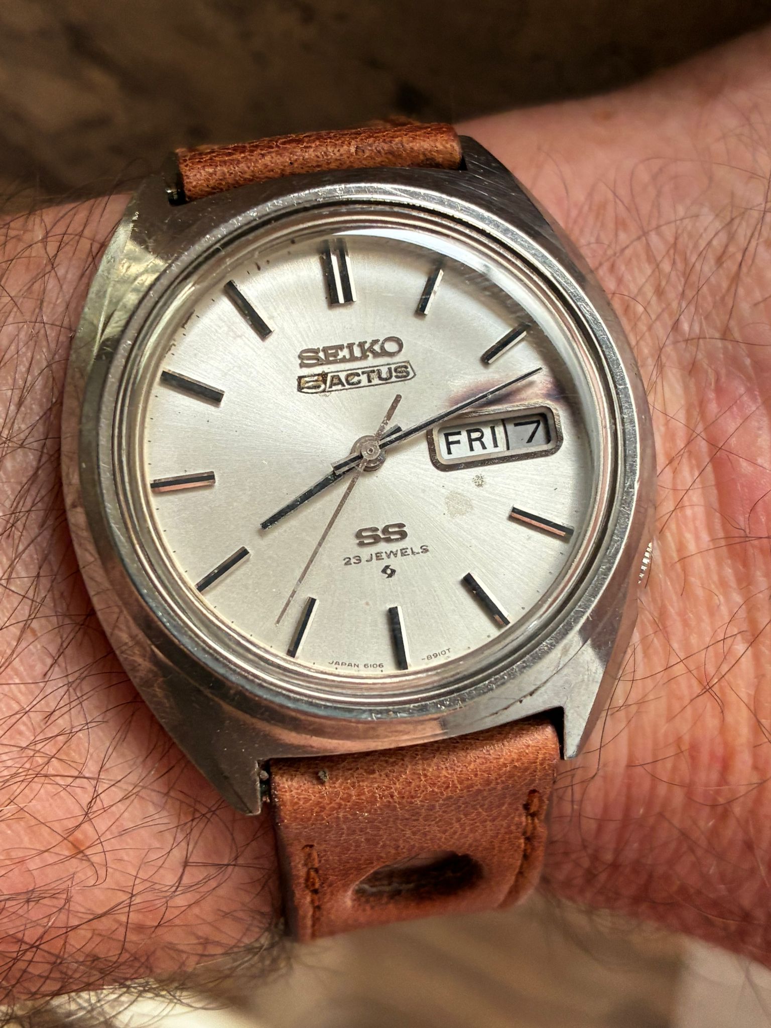 Reloj Seiko automático 5 actús SS ref 6106 revisado