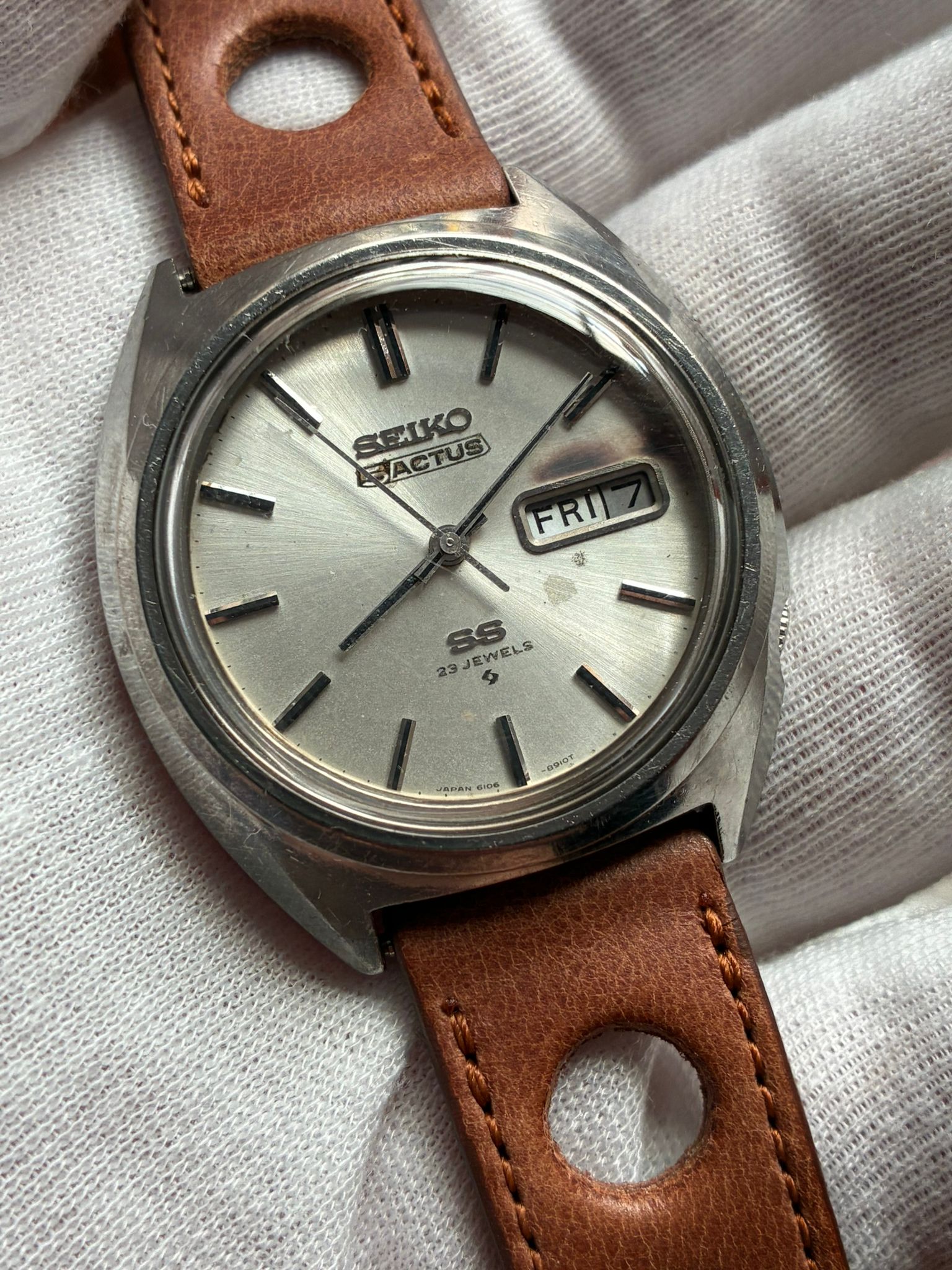 Reloj Seiko automático 5 actús SS ref 6106 revisado - Imagen 8