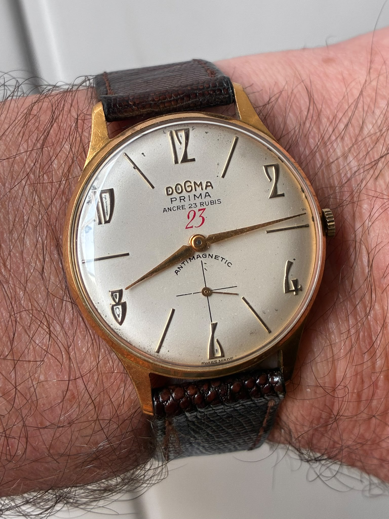 Reloj dogma prima 23 baño de oro años 70 - Imagen 2