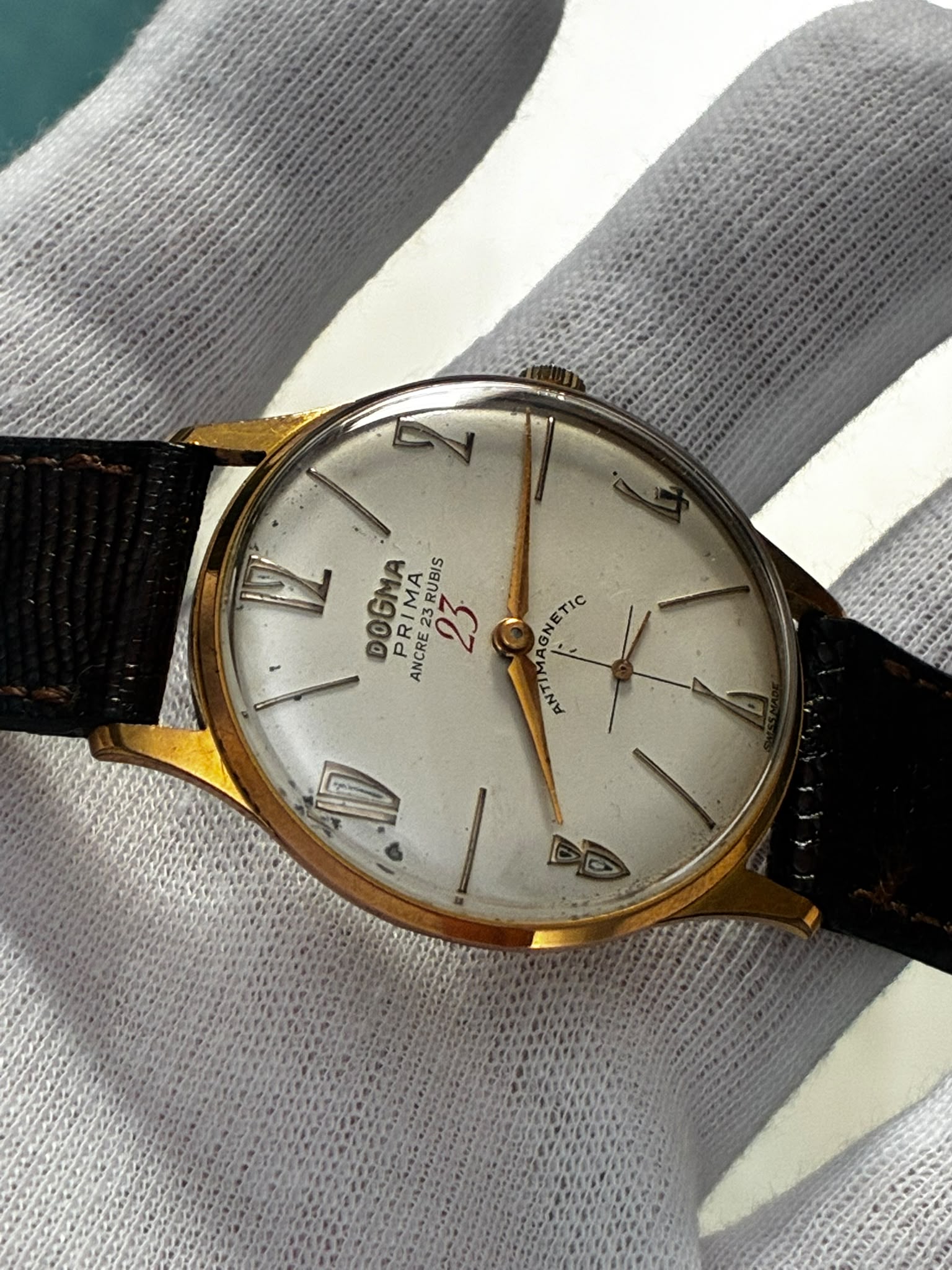 Reloj dogma prima 23 baño de oro años 70 - Imagen 4