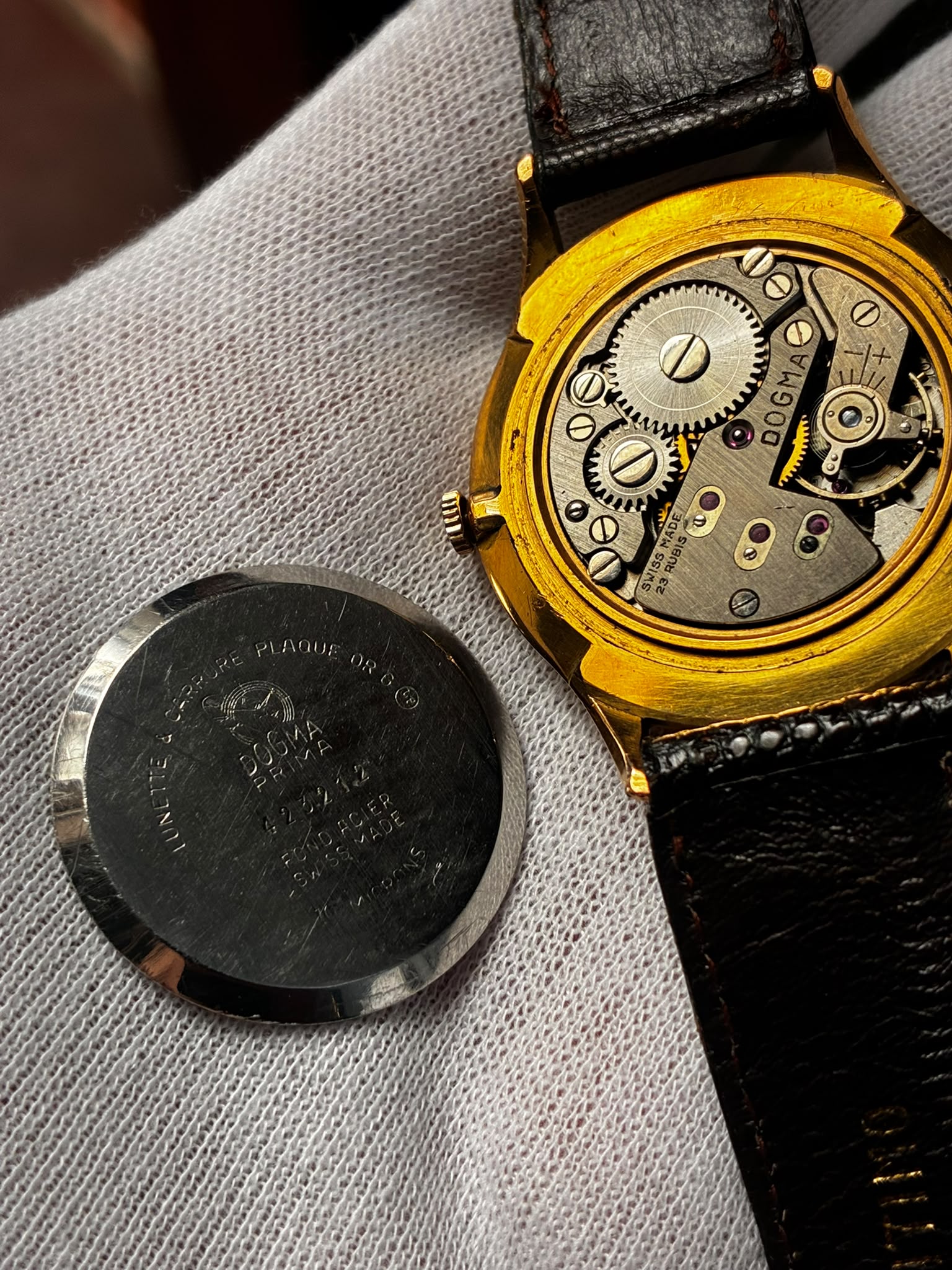 Reloj dogma prima 23 baño de oro años 70 - Imagen 5